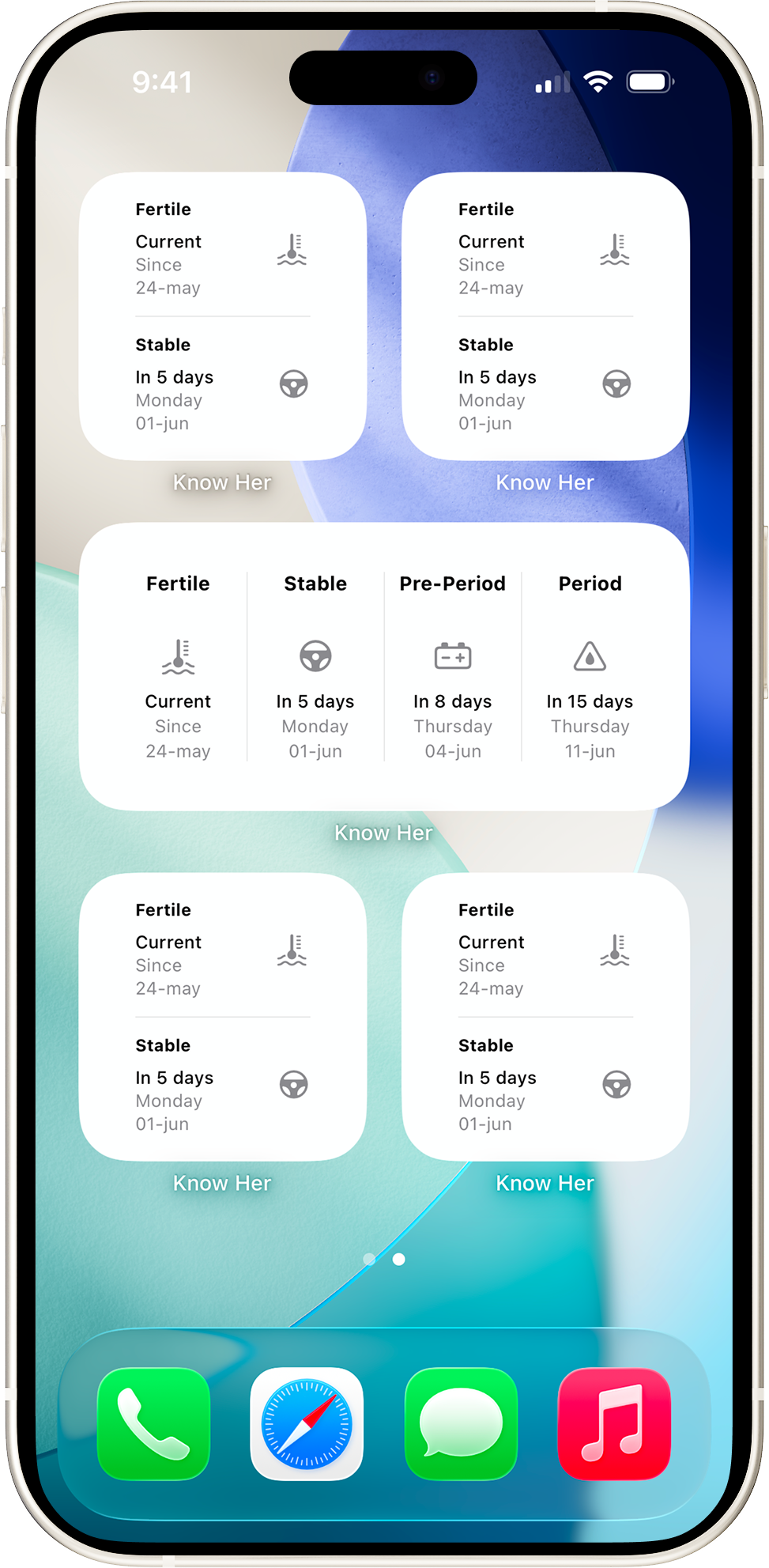 Know Her widget on home screen